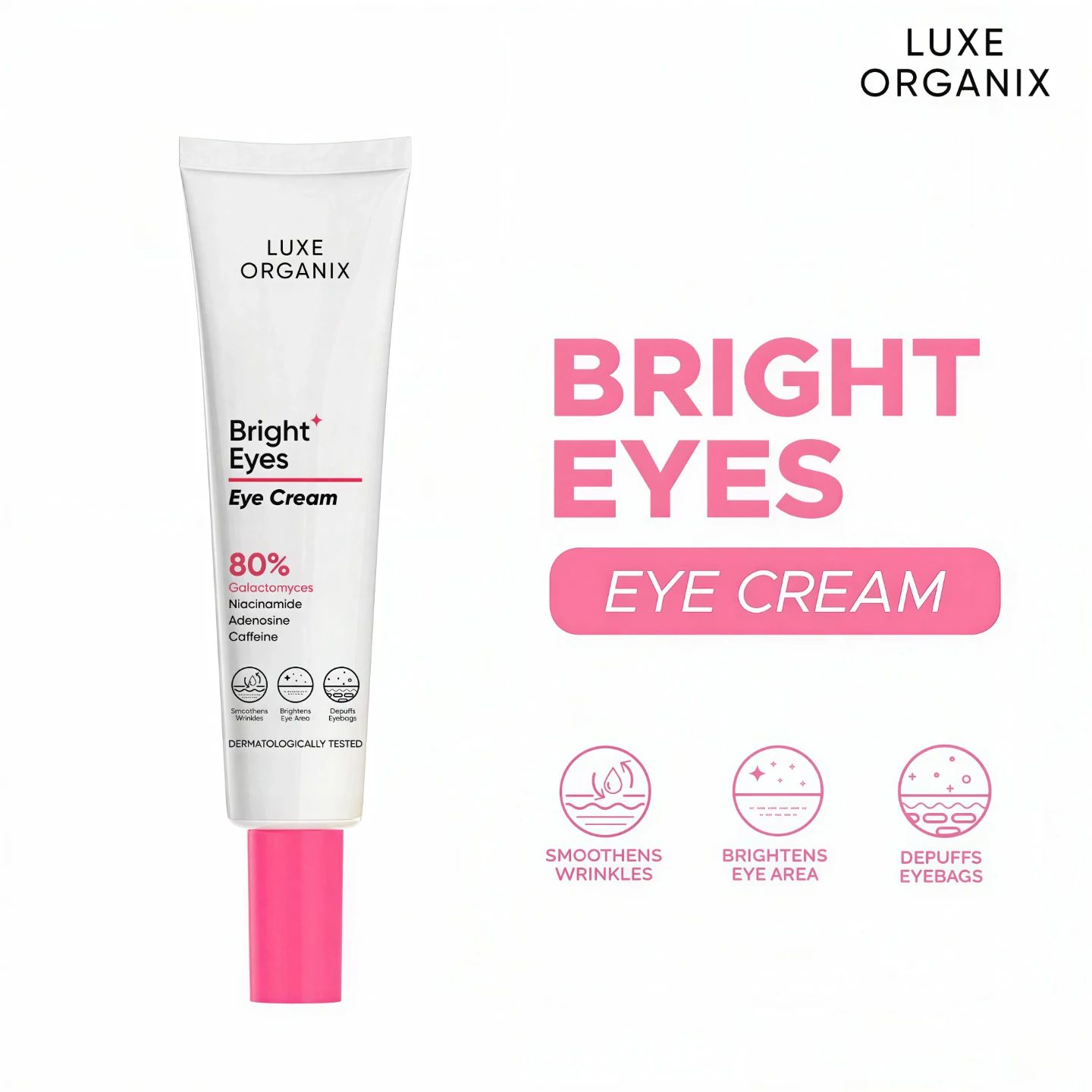 LUXE ORGANIX Bright Eyes Eye Cream 80% Galactomyces 15g - photo 2
