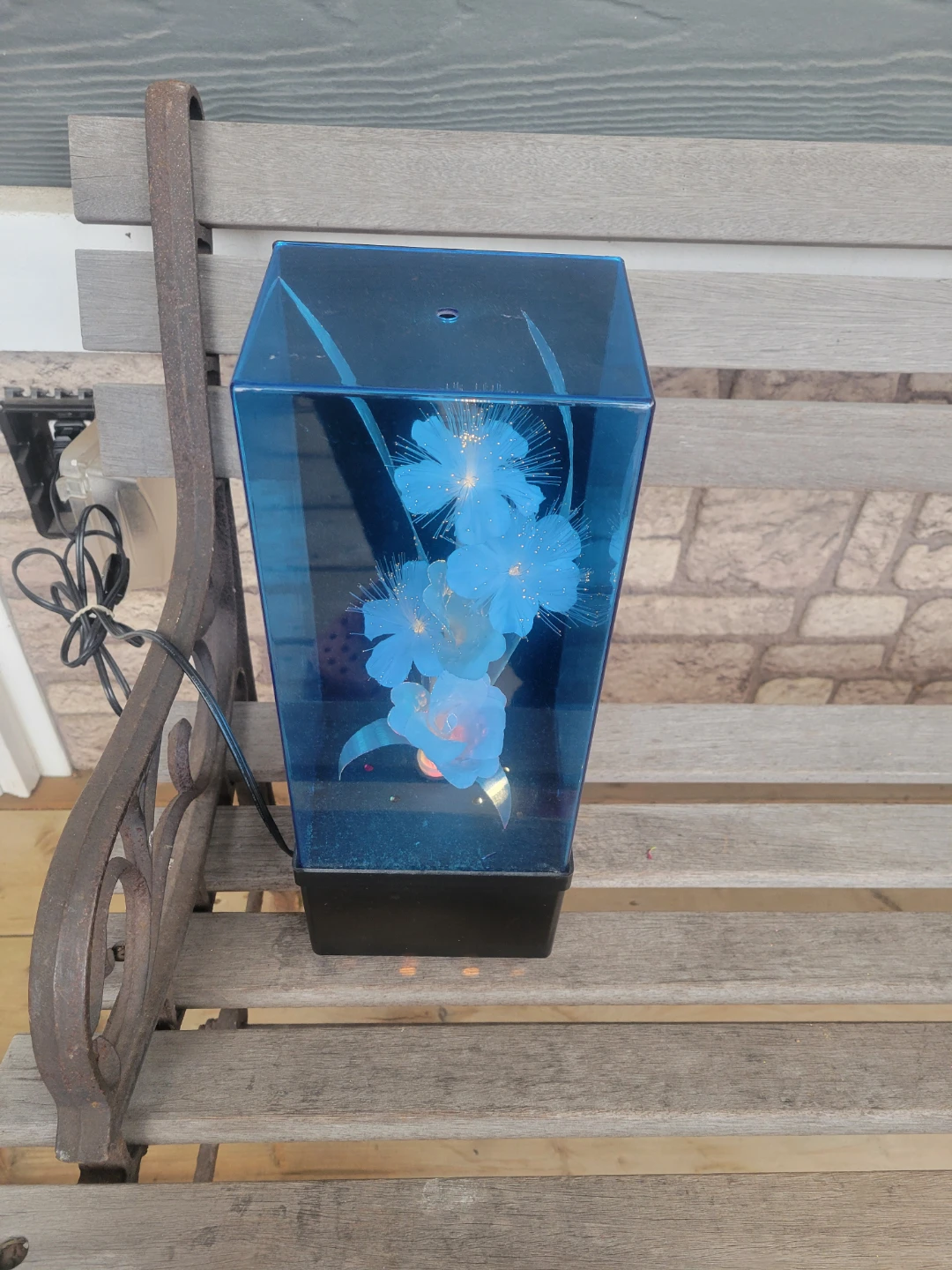 Vintage Fiber Optics Color Changing Lamp and Music Box (Working)