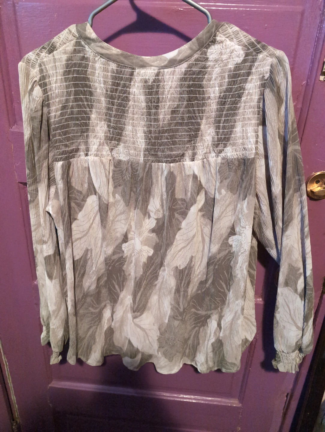 Tribal Floral Long Sleeve Blouse - photo 2