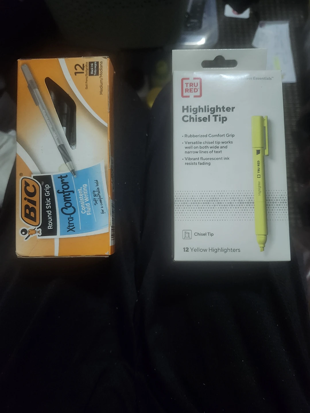 BIC Ballpoint Pens and TRU RED Highlighters