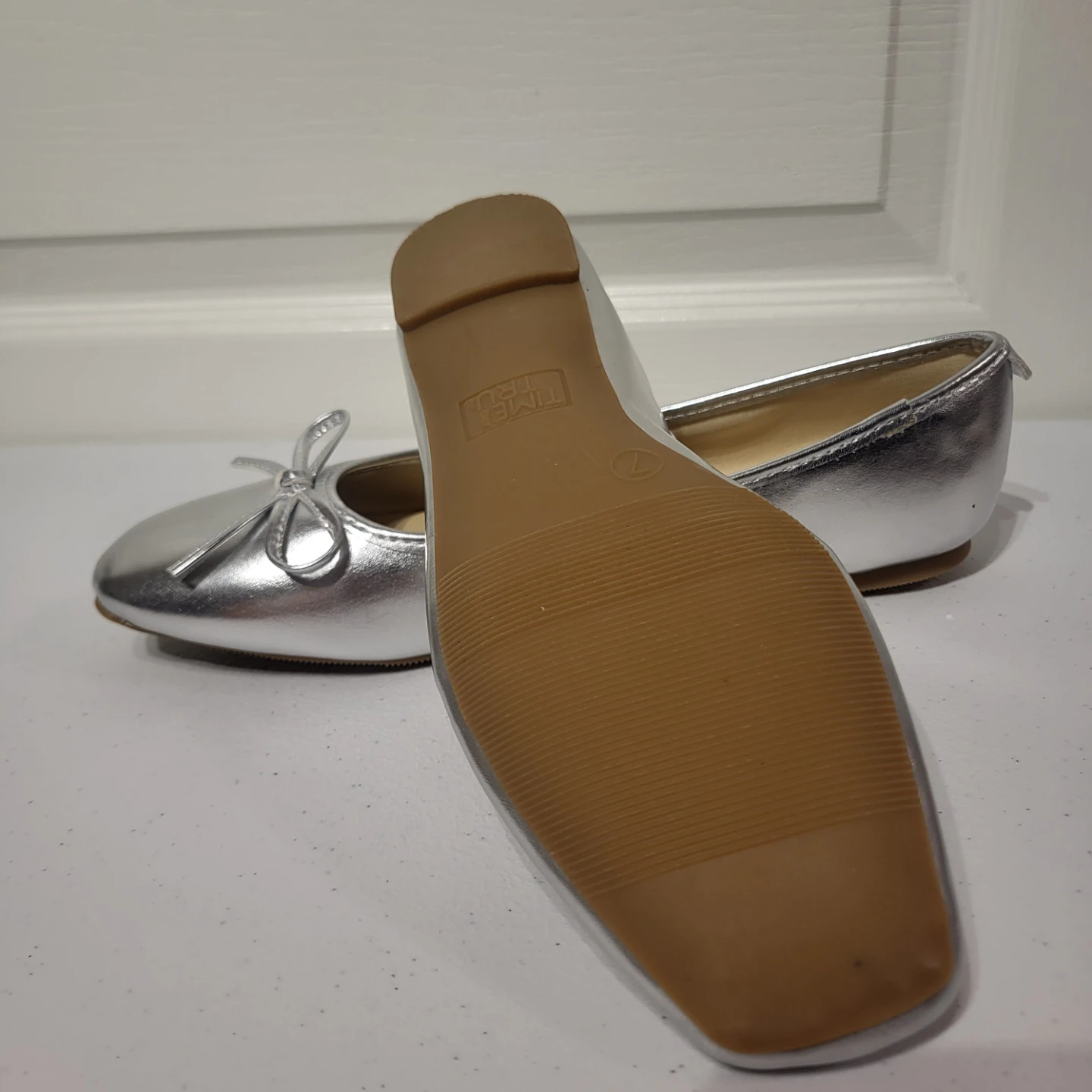 Time and Tru Silver Ballet Flats - photo 4