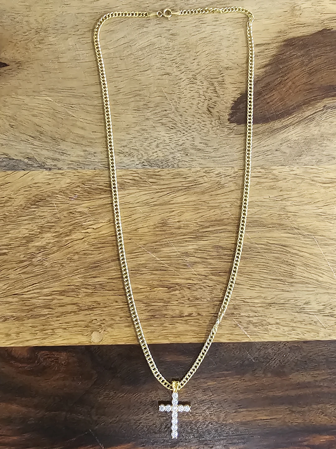 18k cross pendant necklace - photo 4