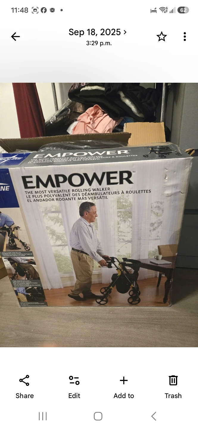 Medline Empower Rolling Walker