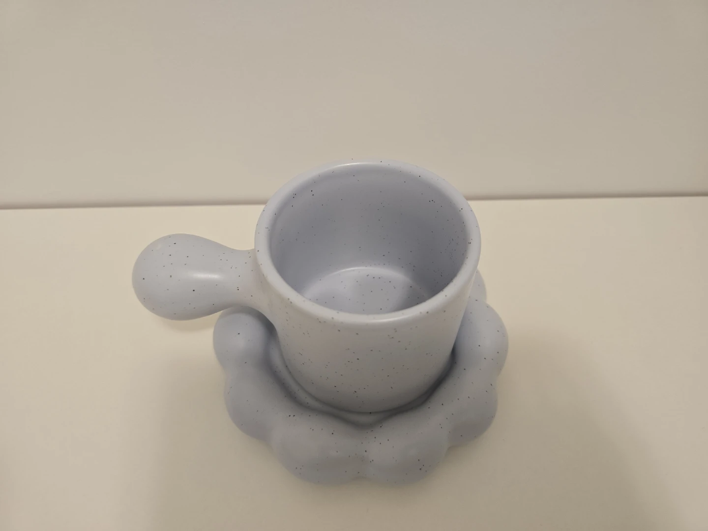 Ceramic Speckled Mug with Flower Saucer - photo 3