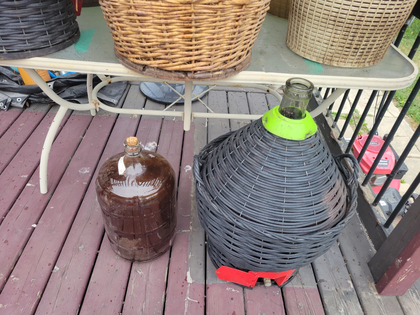 Assorted Wicker-Cased Glass Carboys - photo 3