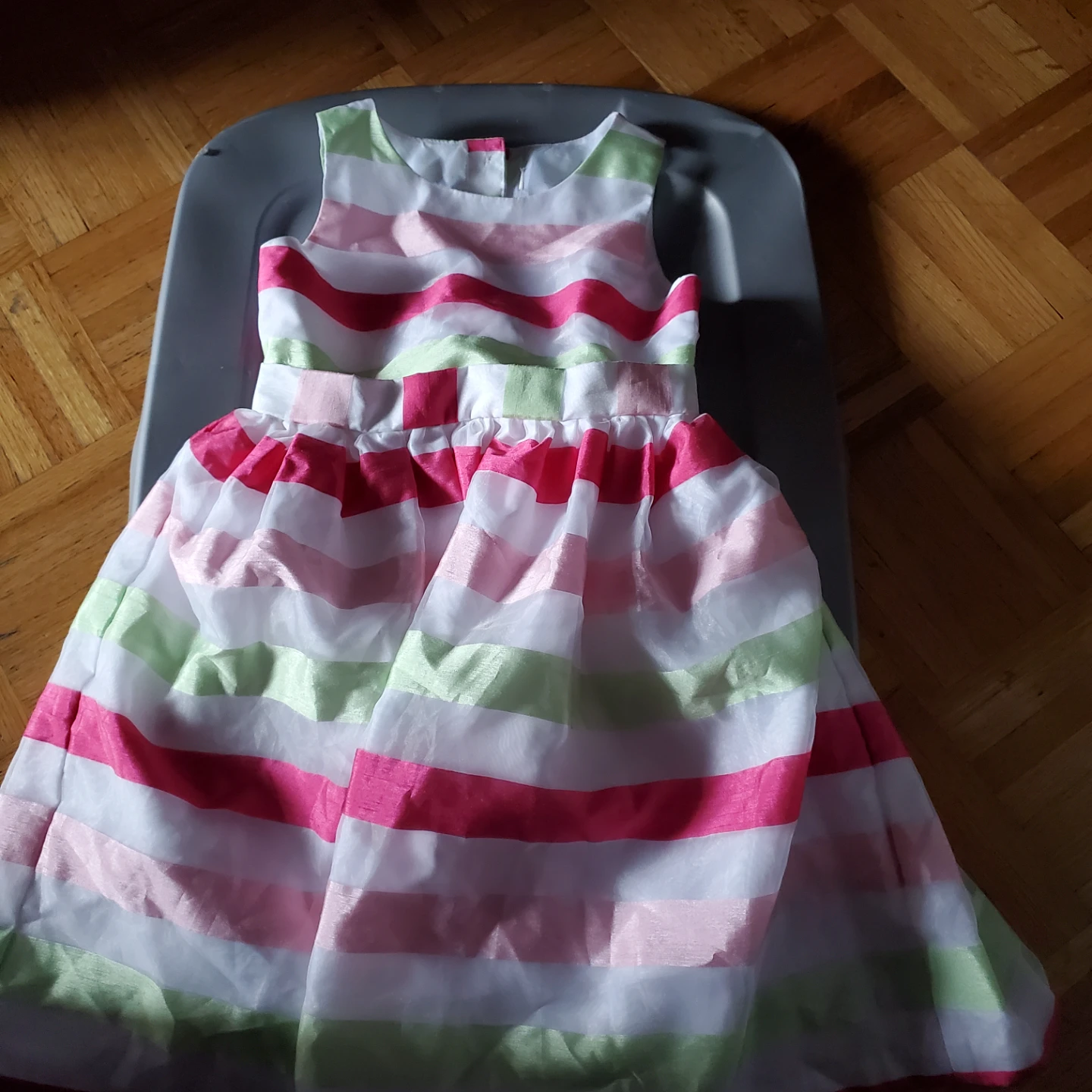 Girls Striped Party Dress