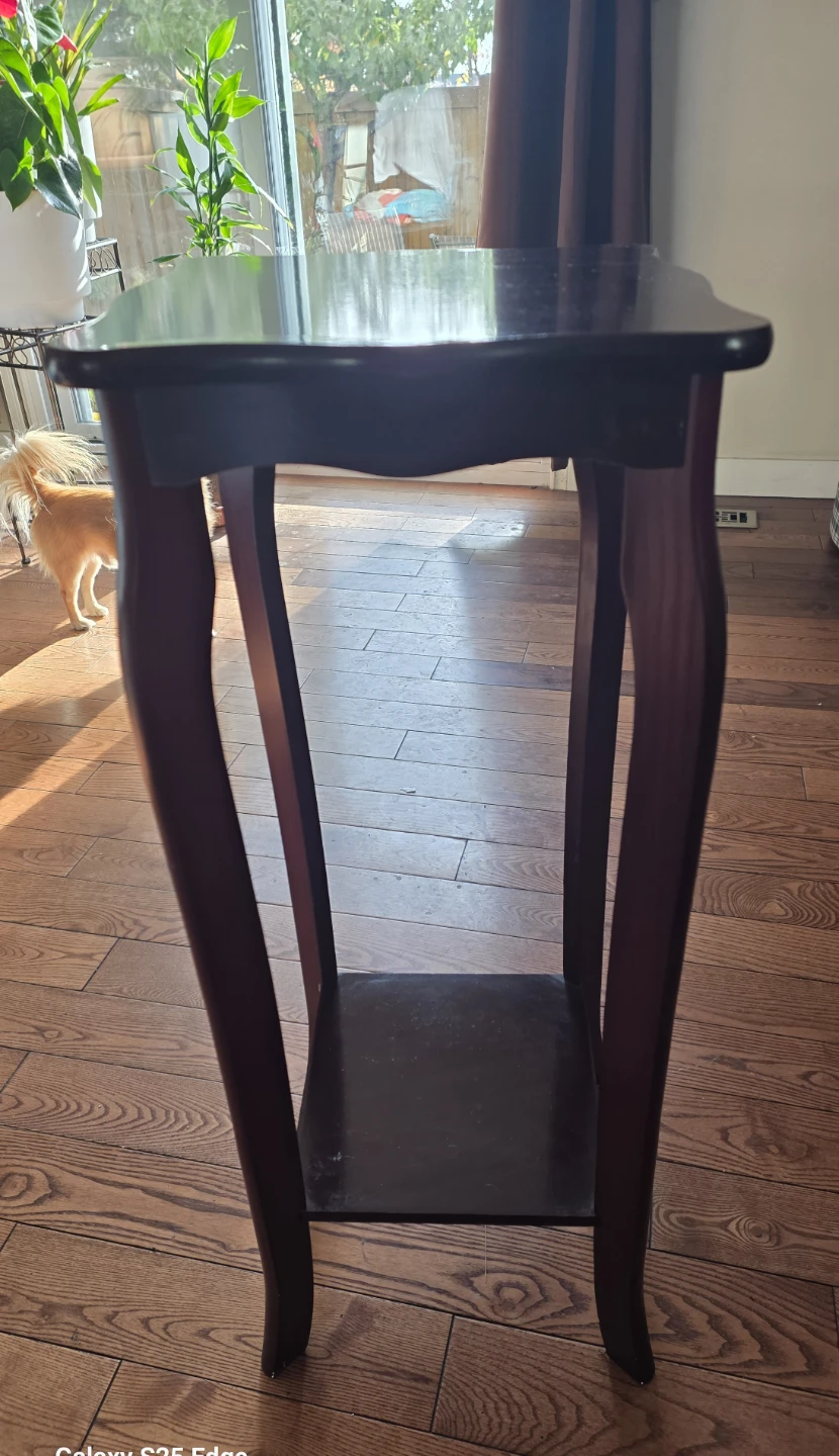 Vintage Bombay Company Mahogany 2-Tier Pedestal - photo 4