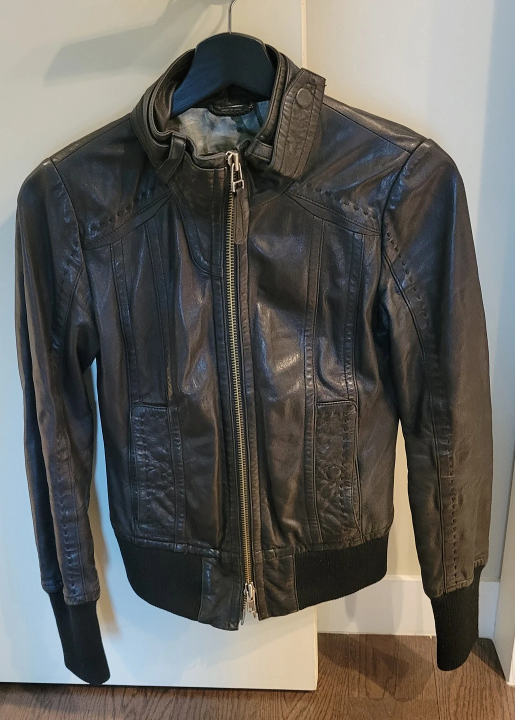 Mackage for Aritzia Leather Bomber Jacket - photo 2