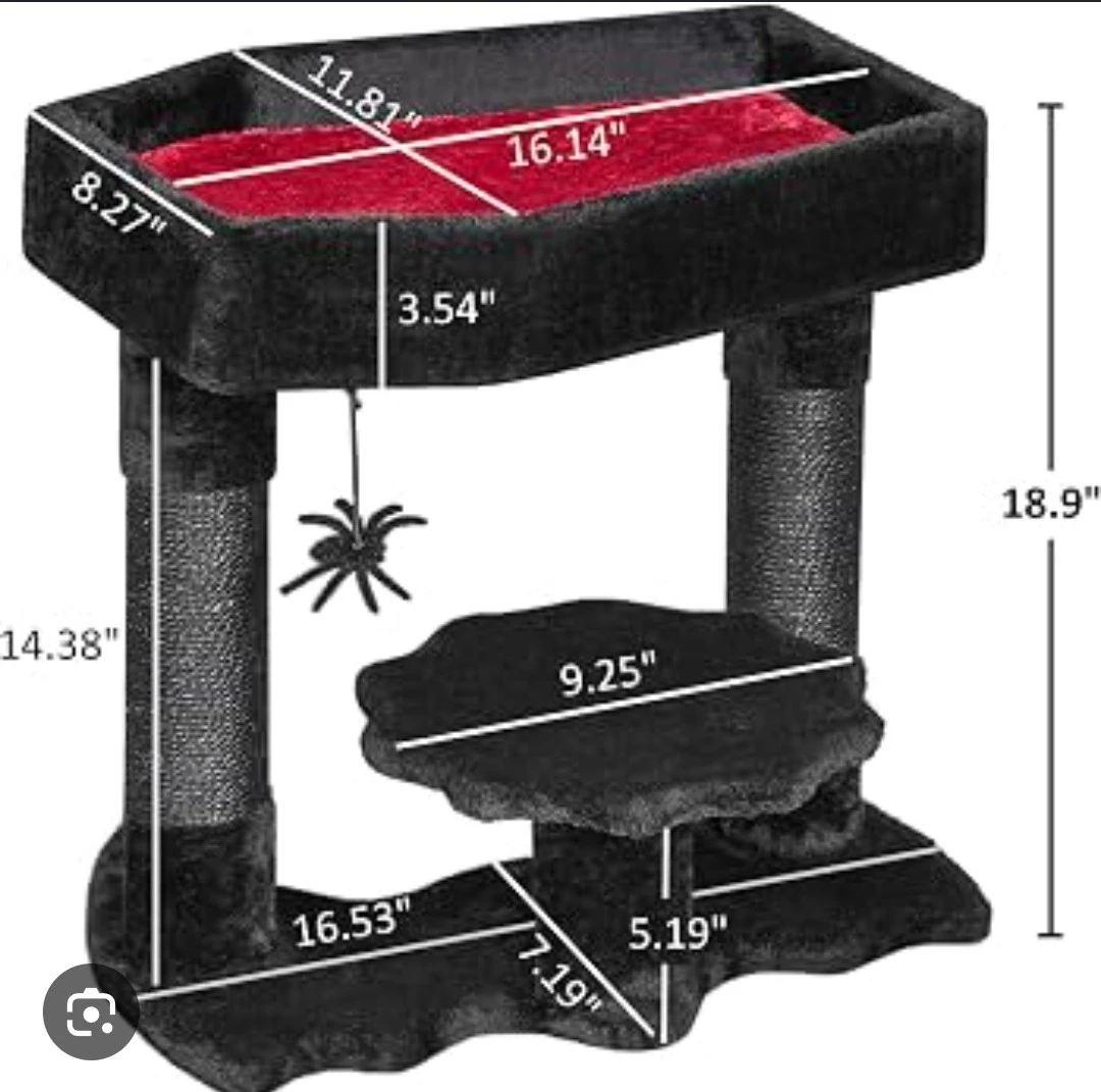 Coffin-Shaped Cat Bed and Scratching Post - photo 4