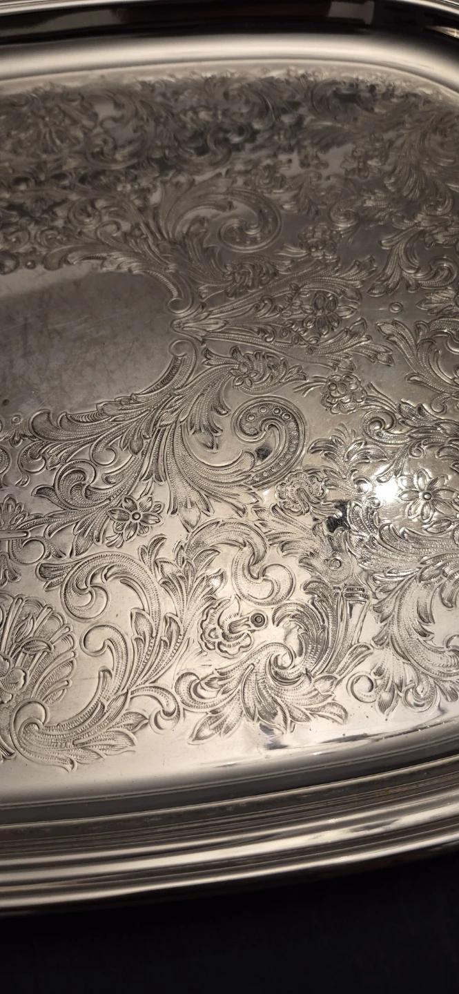 Newport Gorham Silver Plated Serving Tray - photo 3