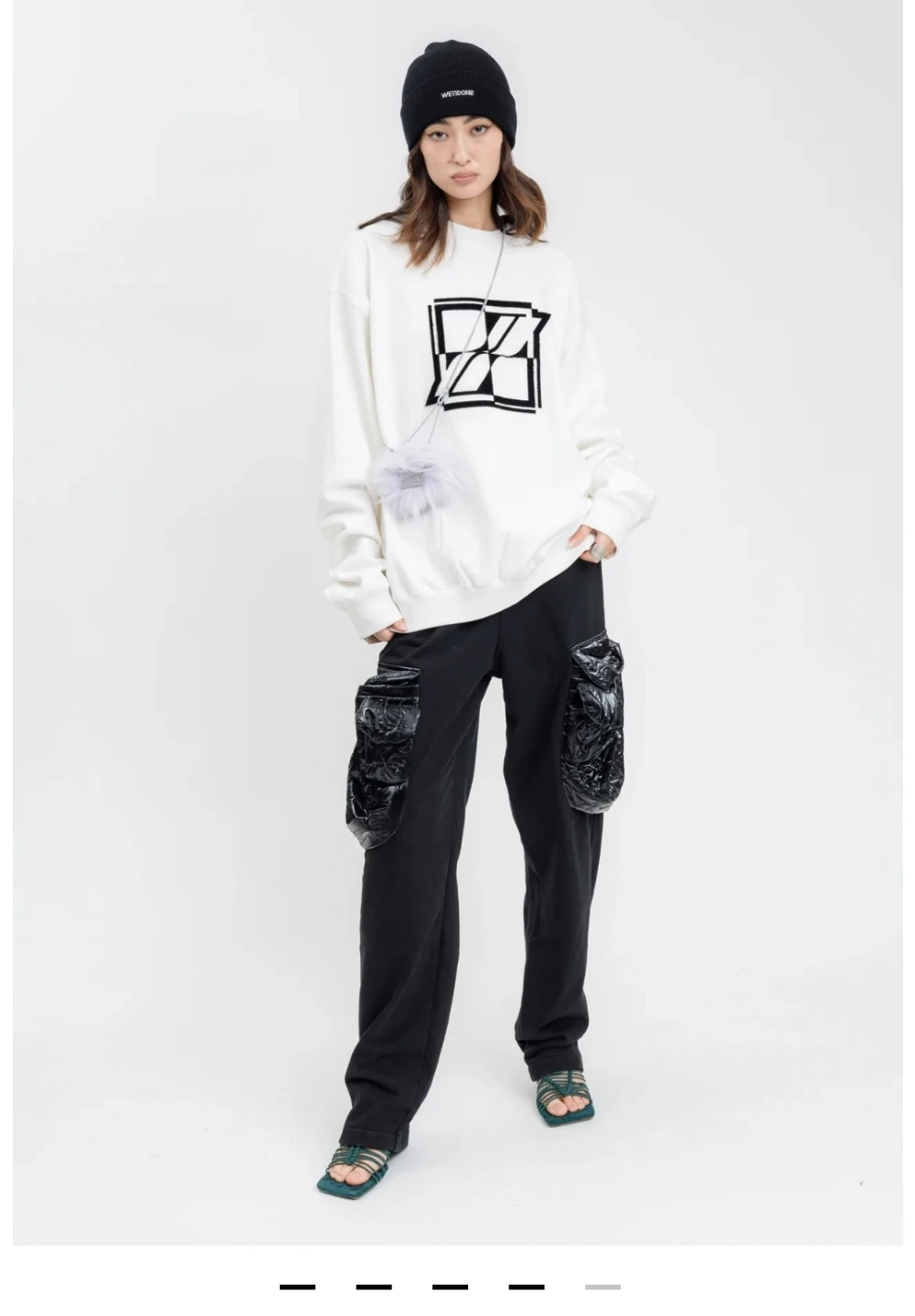 WE11DONE Unisex Oversized White Graphic Sweatshirt 🏆 - photo 3