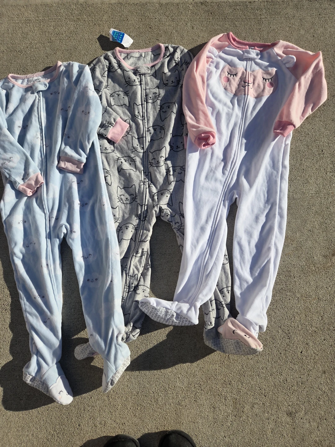 3 Carter's Fleece Footed Pajamas