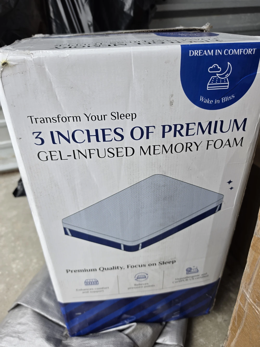 3-Inch Gel-Infused Memory Foam Mattress Topper