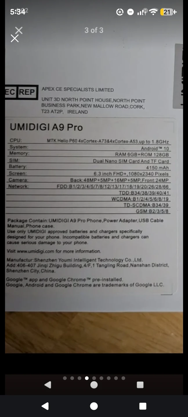 UMIDIGI A9 Pro Onyx Black 128GB - photo 3