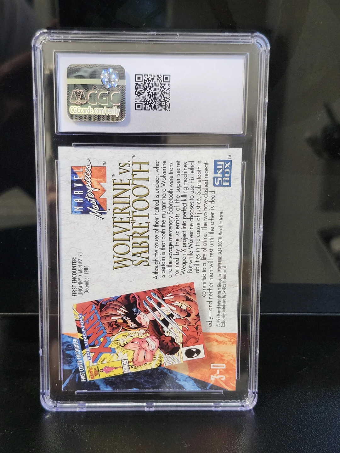 1992 Marvel Masterpieces Wolverine vs. Sabretoorth Card - photo 3