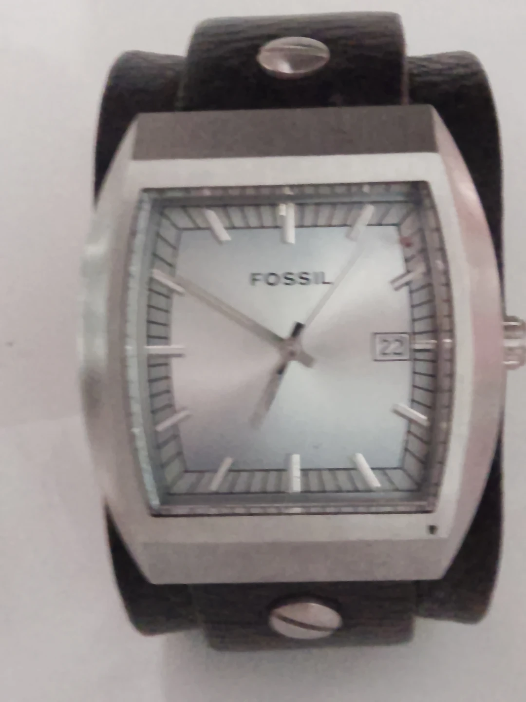 Fossil Square Watch with Leather Strap