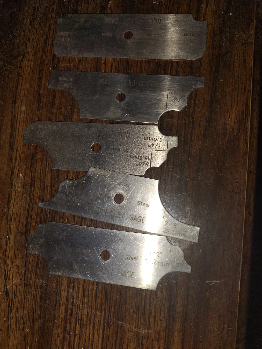 Stainless Steel Weld Fillet Gage Set