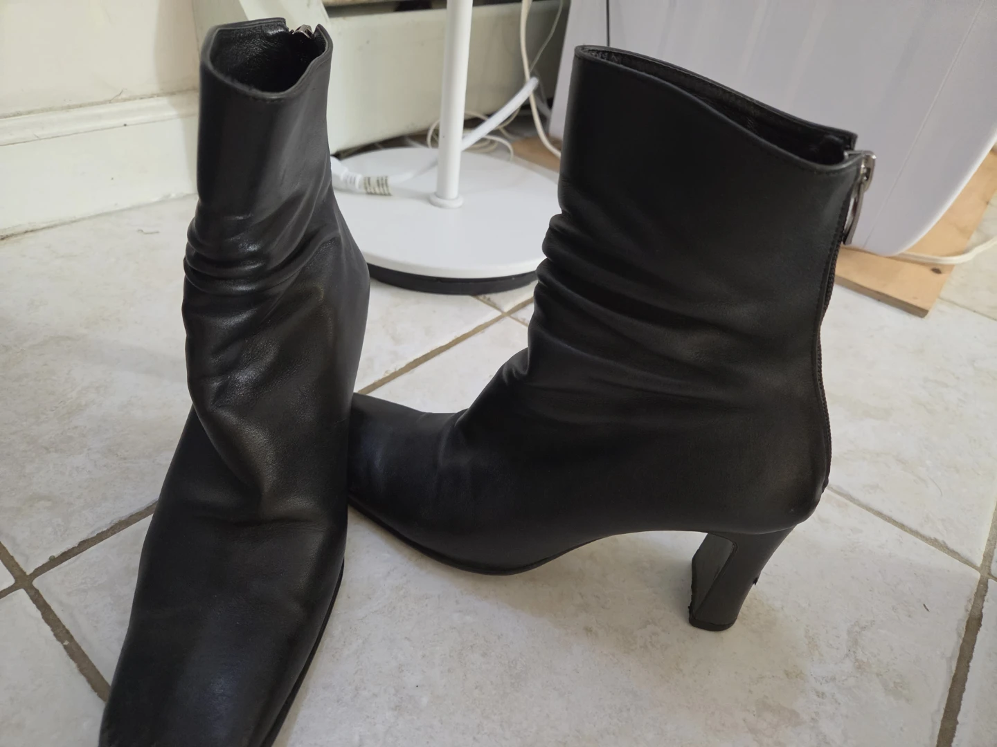 Black Leather Ankle Boots - photo 2
