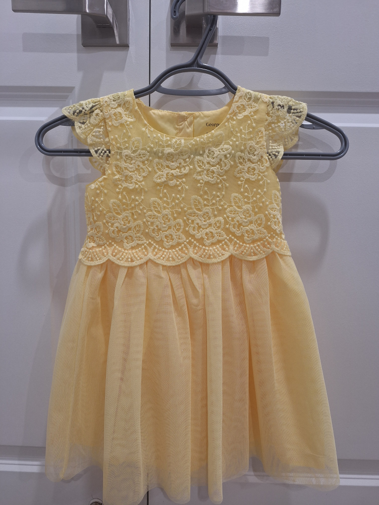 Toddler Yellow Lace Dress