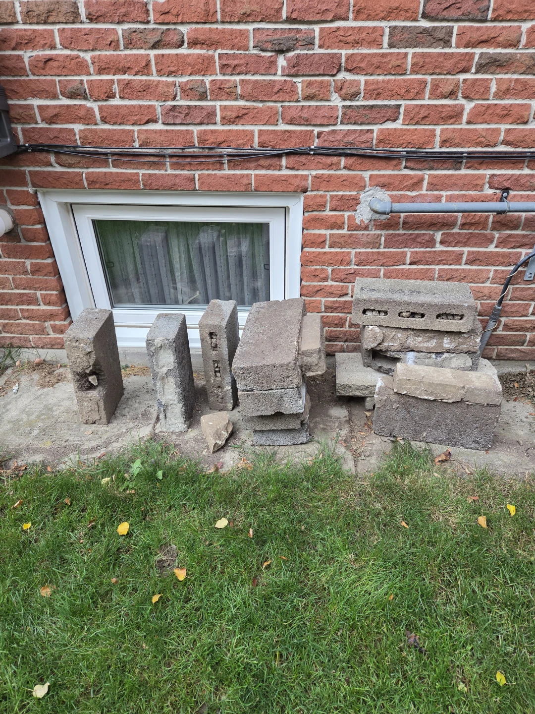 Assorted concrete bricks and blocks