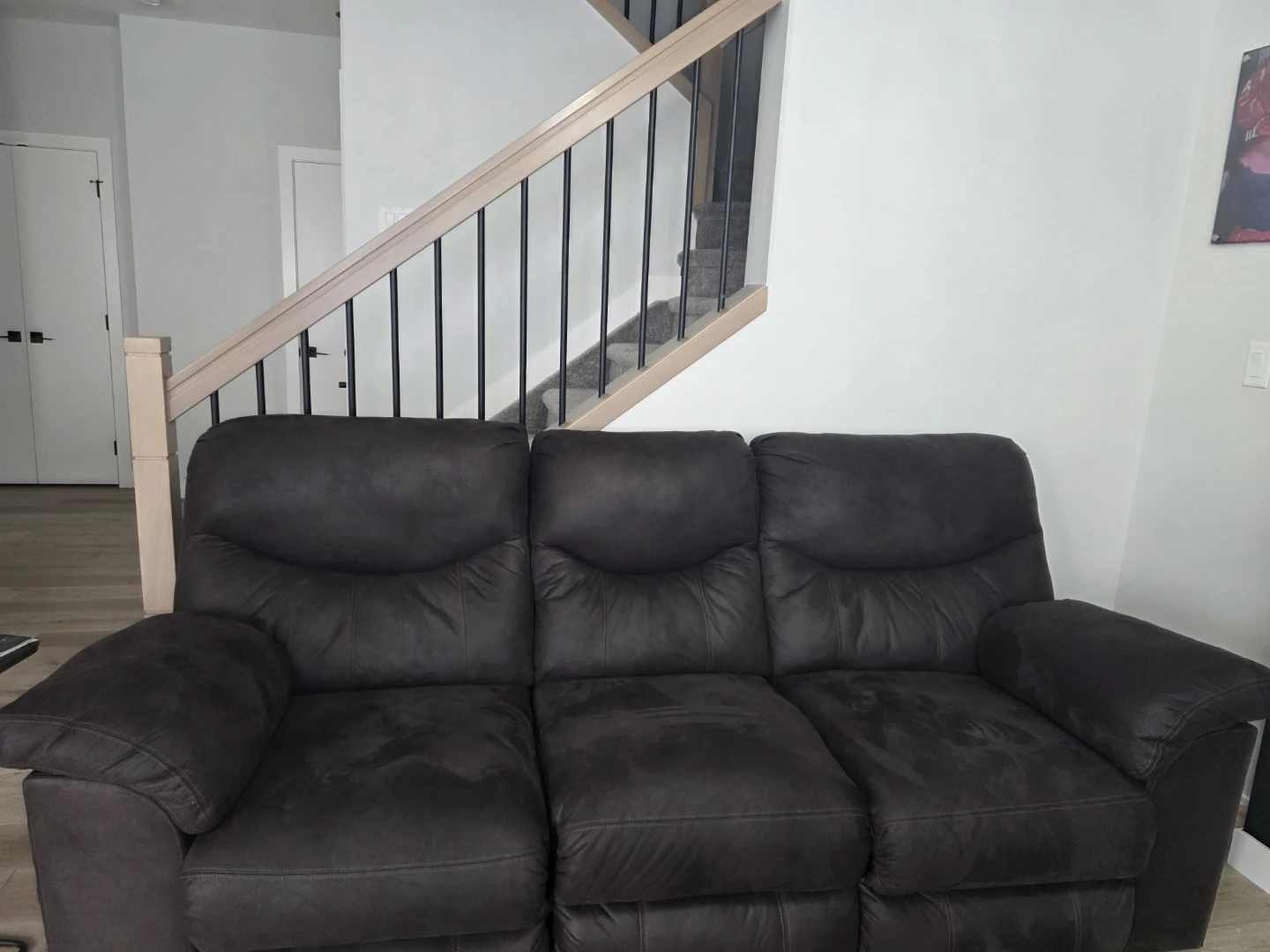 Dark Brown 3-Seater Reclining Sofa - photo 4