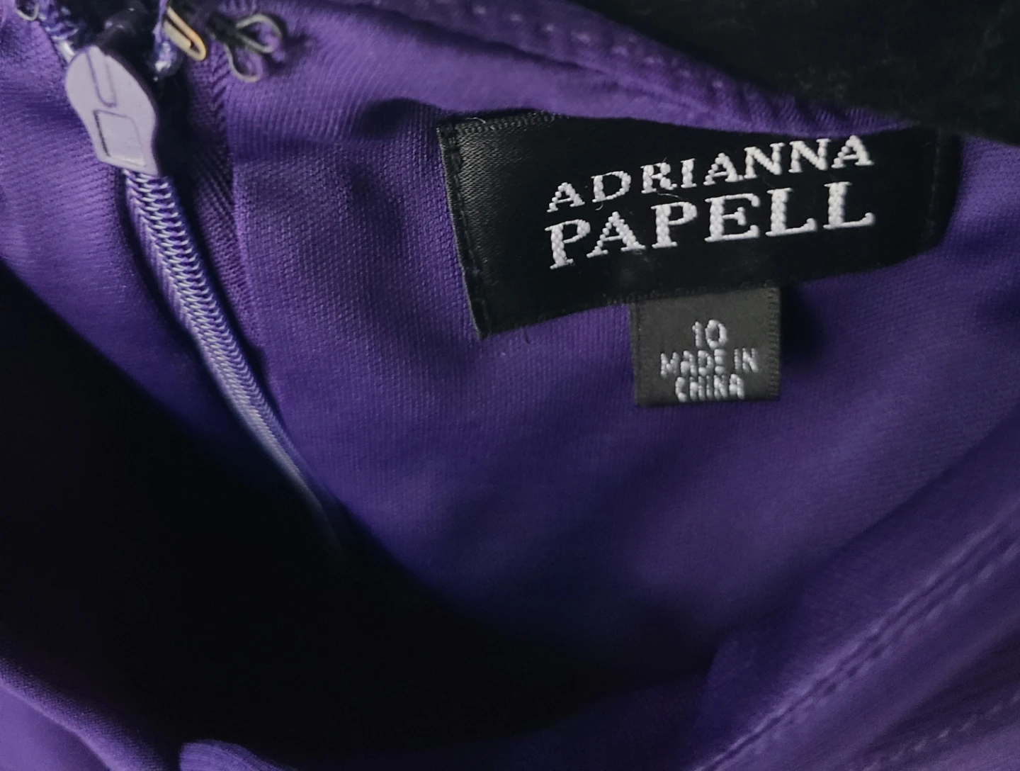 Adrianna Papell Purple Dress Size 10 - photo 3