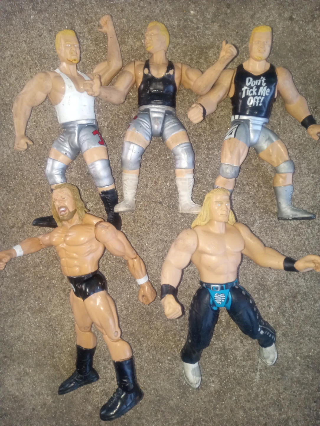 Lot of 5 Vintage WWE Wrestling Action Figures