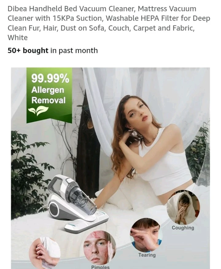 Dibea Handheld Bed and Mattress Vacuum Cleaner - photo 5
