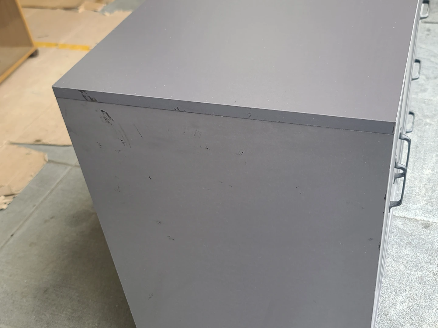 Grey Sideboard Buffet Cabinet with 4 Drawers and 2 Doors - photo 5