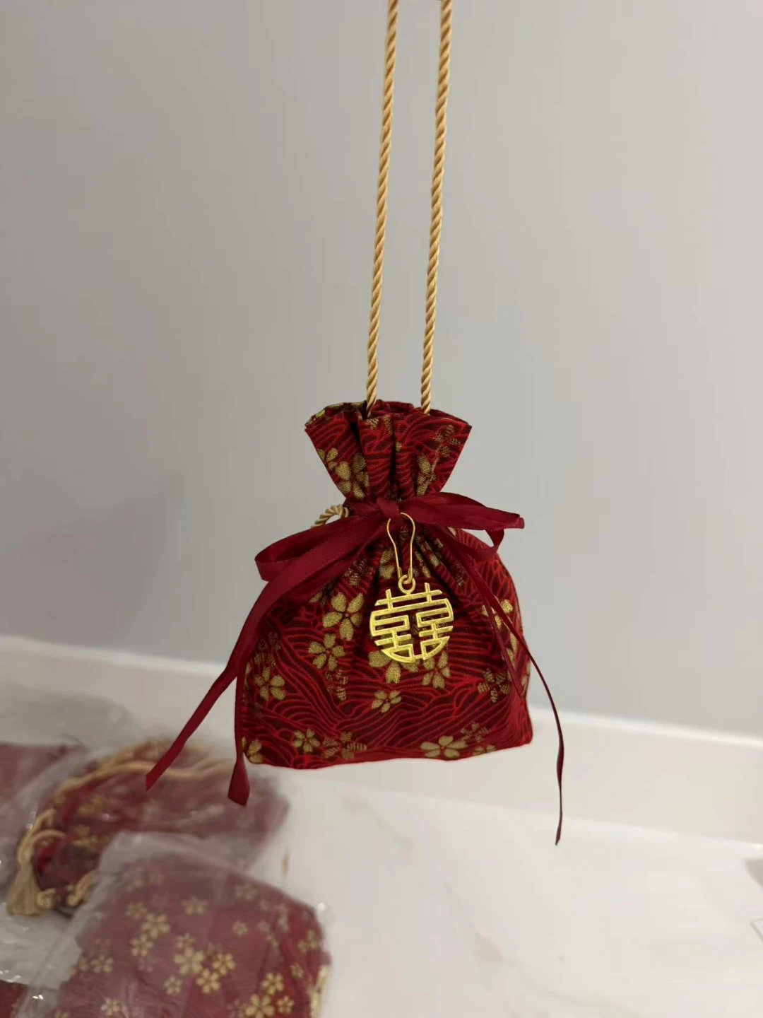 Traditional Chinese Wedding Gift Bags and Chopsticks - photo 3