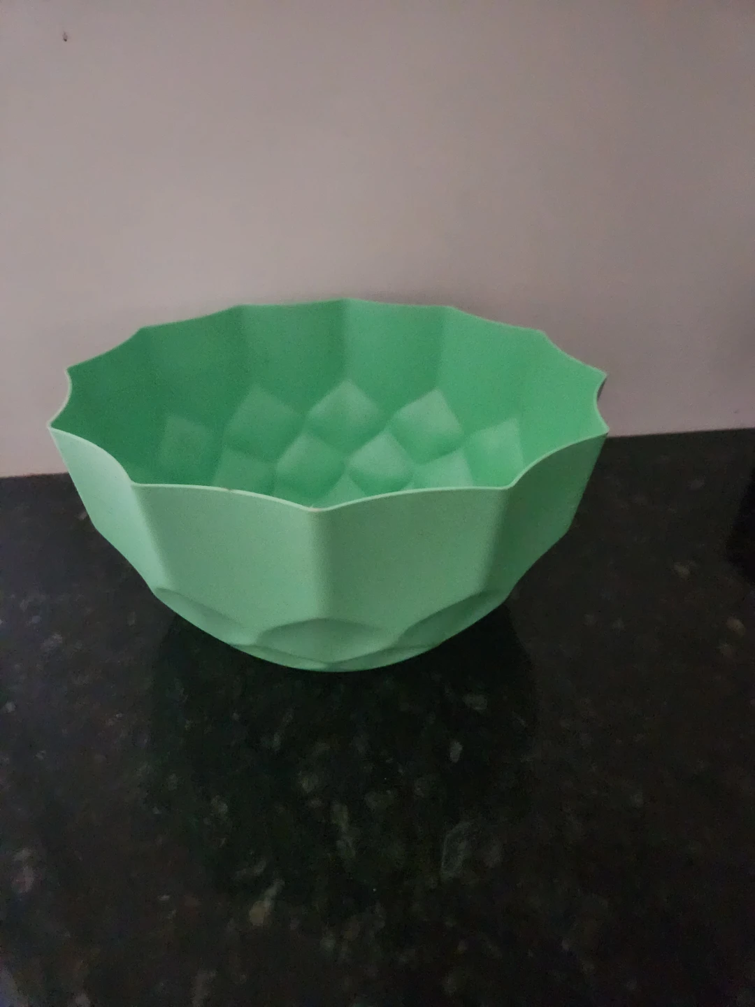 Green Geometric Plastic Planter