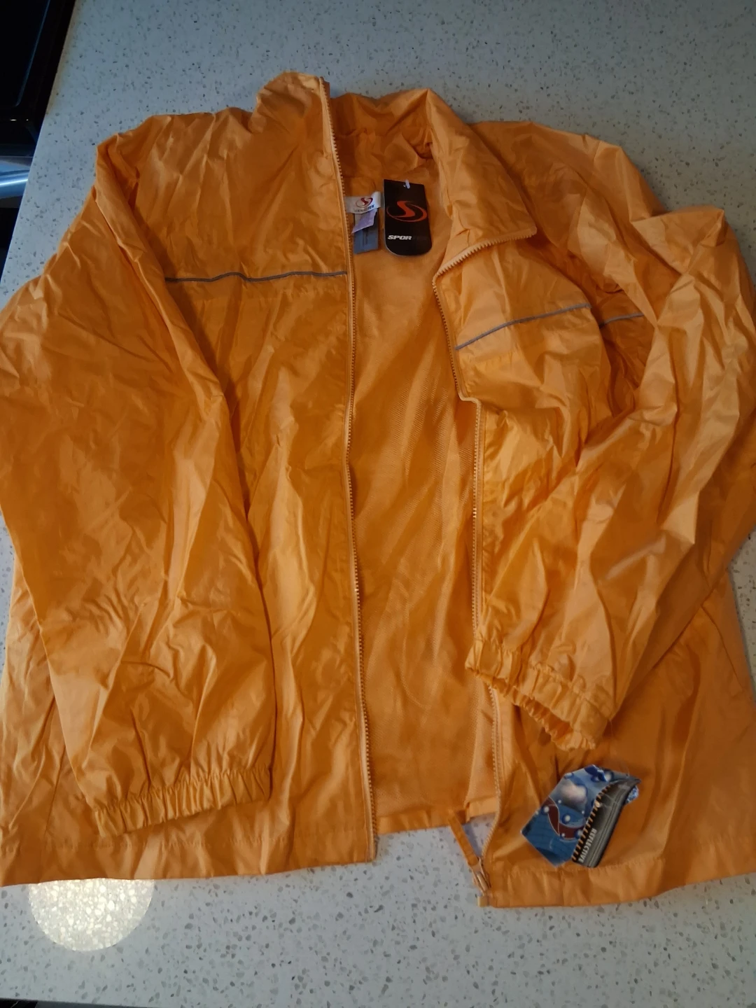 Yellow weatherproof jacket