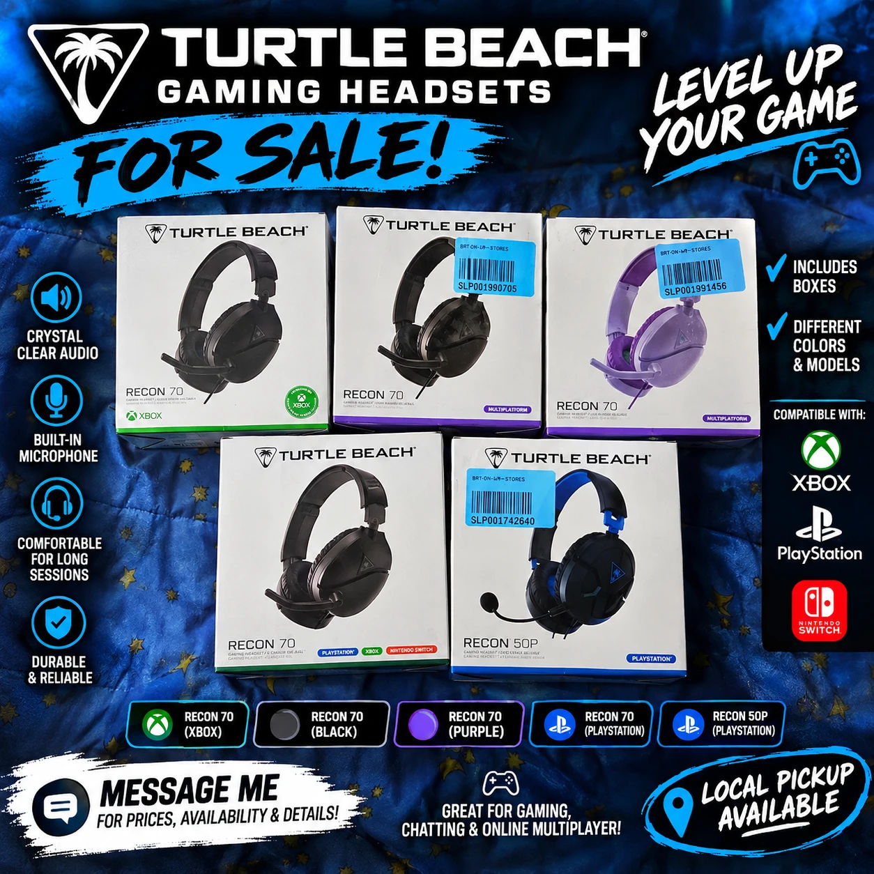 Turtle Beach Recon 70 and 50P Gaming Headsets