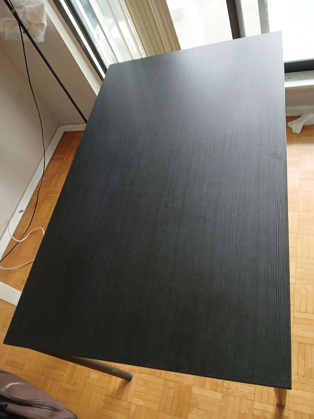 Black rectangular table