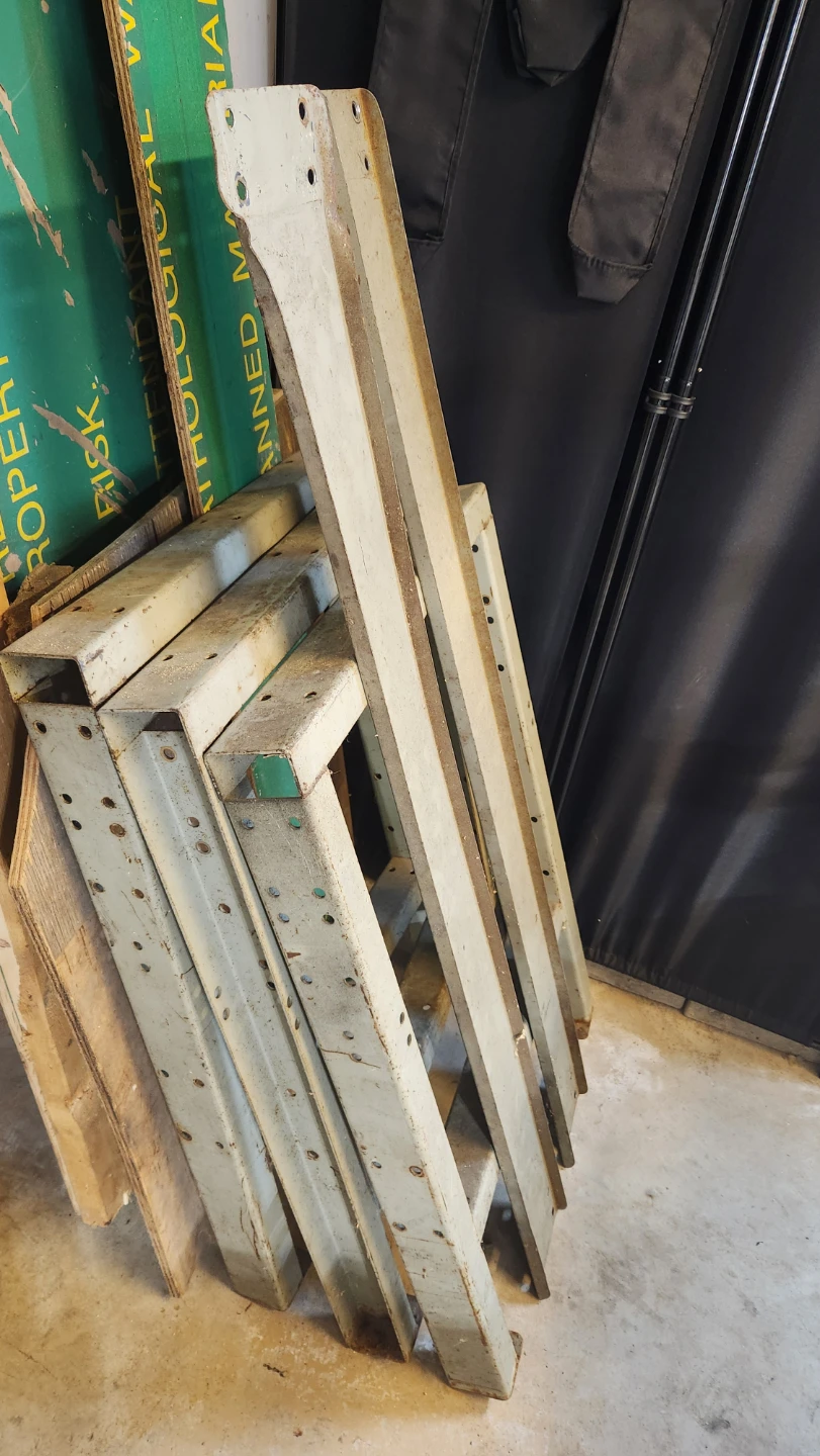 Set of Industrial Steel table Supports