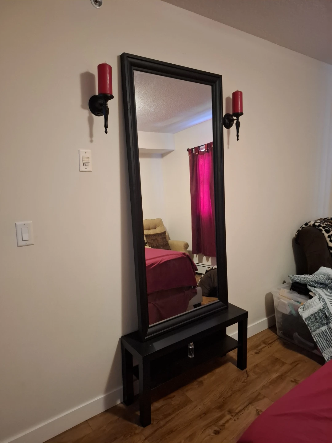 IKEA Mirror, Bench and Candle Sconces