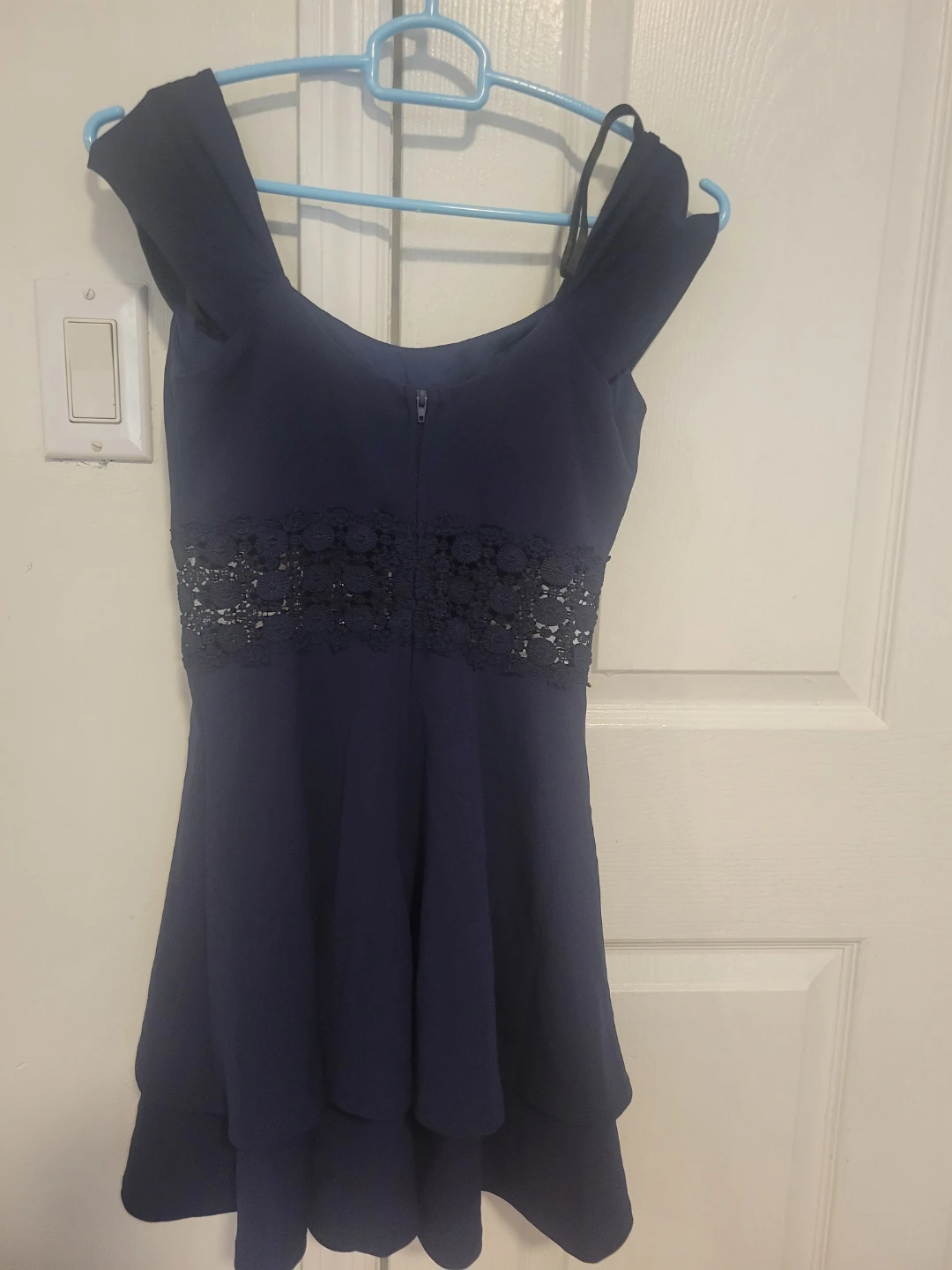 Navy Blue Off-the-Shoulder Dress - photo 3