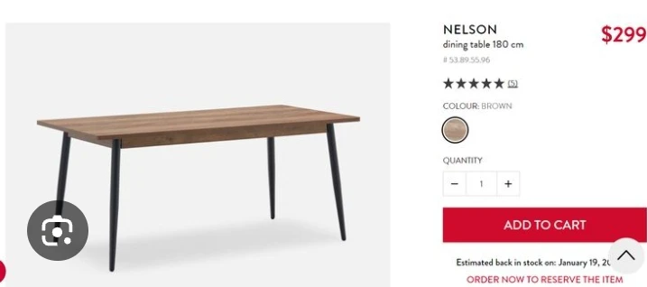 Nelson Dining Table Brown - photo 2
