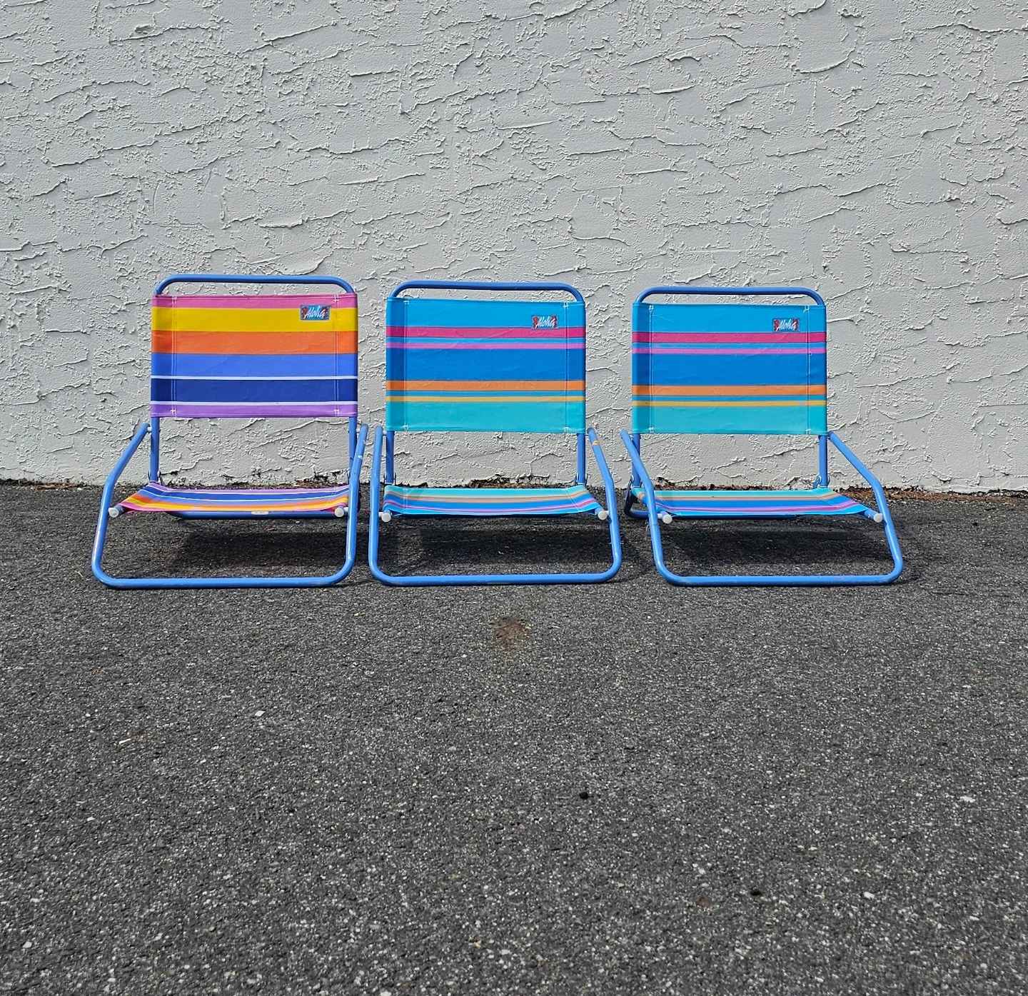3-Piece Folding Beach Chairs Set
