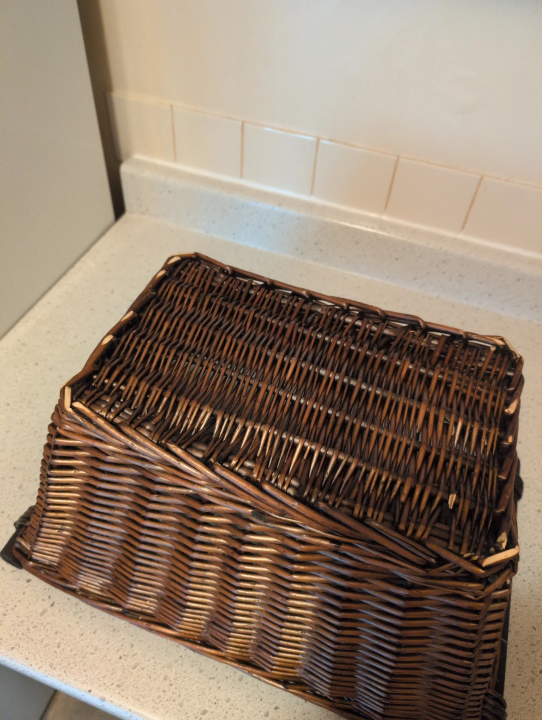 Woven Wicker Storage Basket with Handles - photo 5