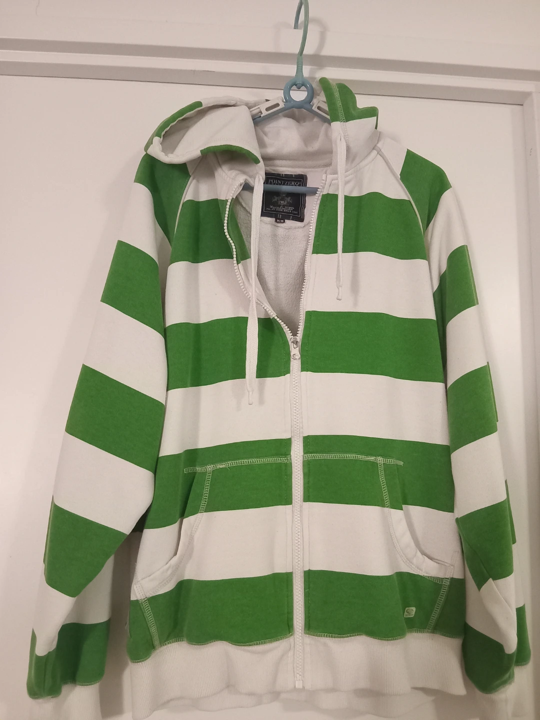 Point Zero Orange Label Green and White Striped Hoodie - photo 4