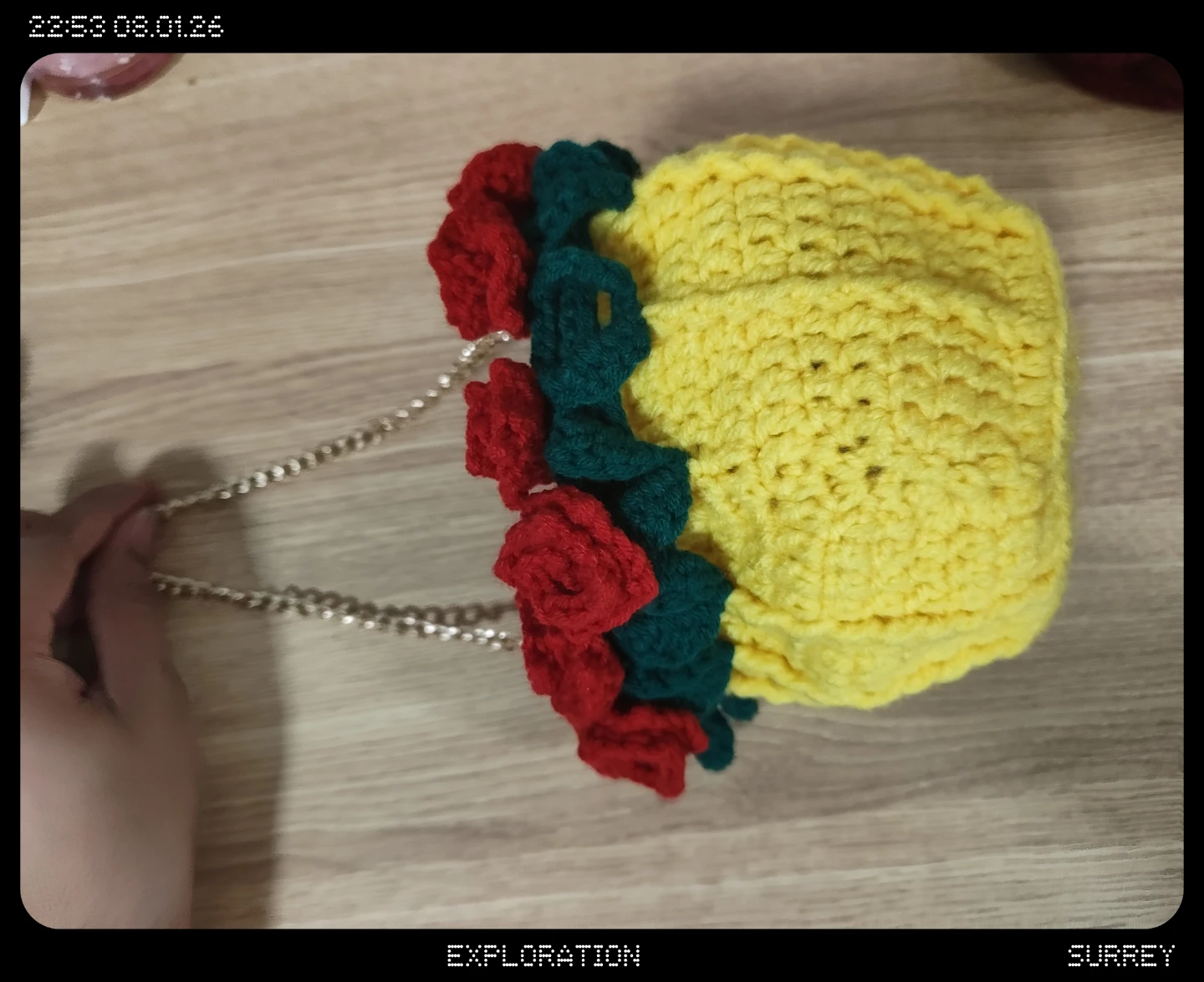 Handmade Crochet Rose Bucket Bag - photo 2