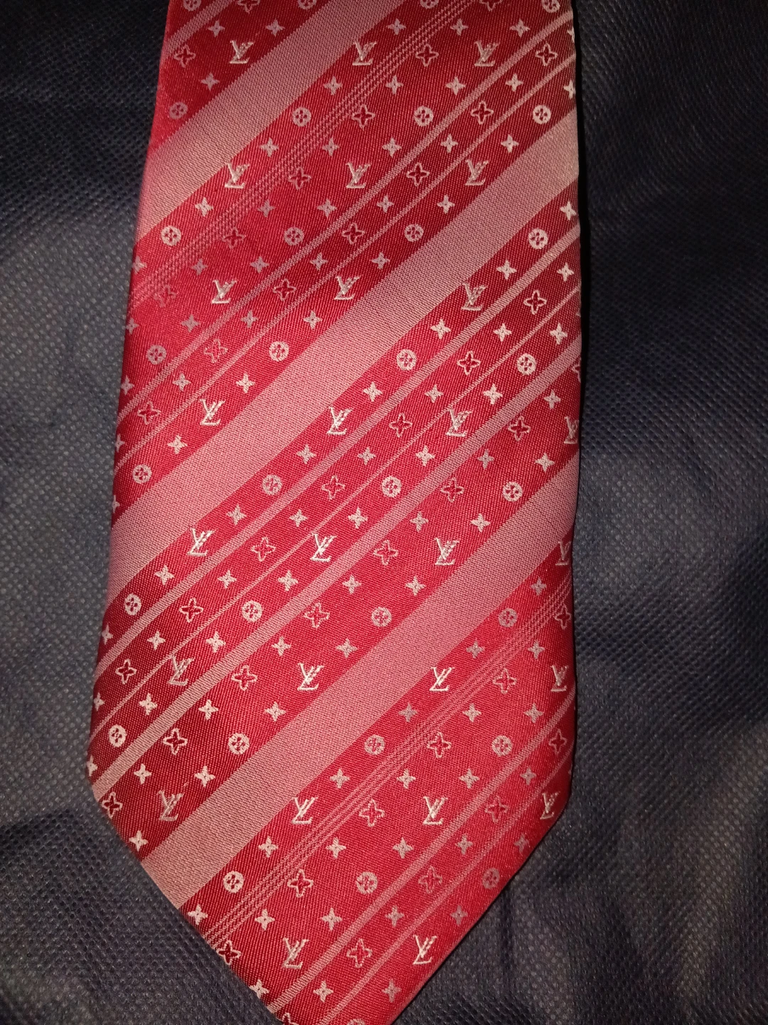 Louis Vuitton Red Monogram Silk Tie - photo 3