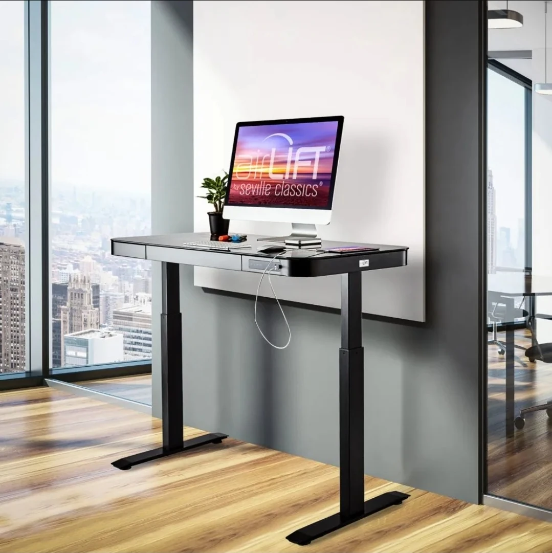Seville Classics Airlift Electric Standing Desk