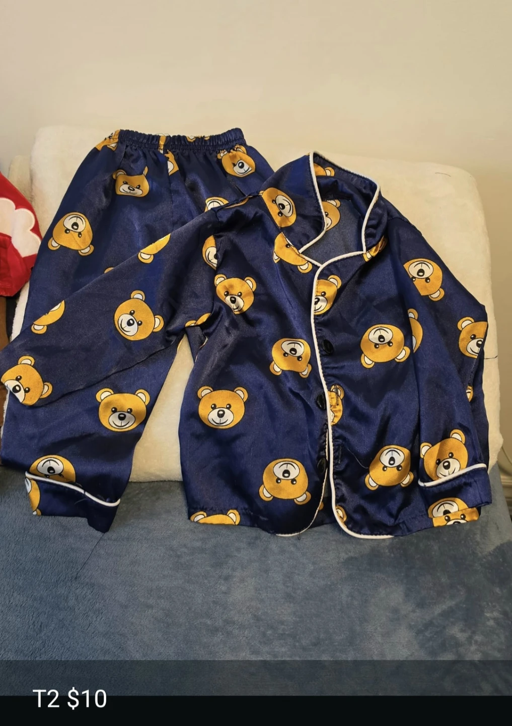 Toddler Teddy Bear Print Pajama Set