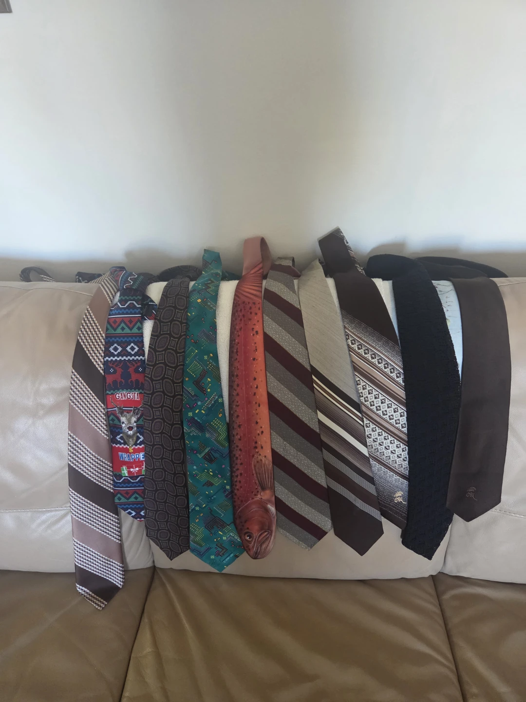 Assorted Vintage Neckties - Set of 9
