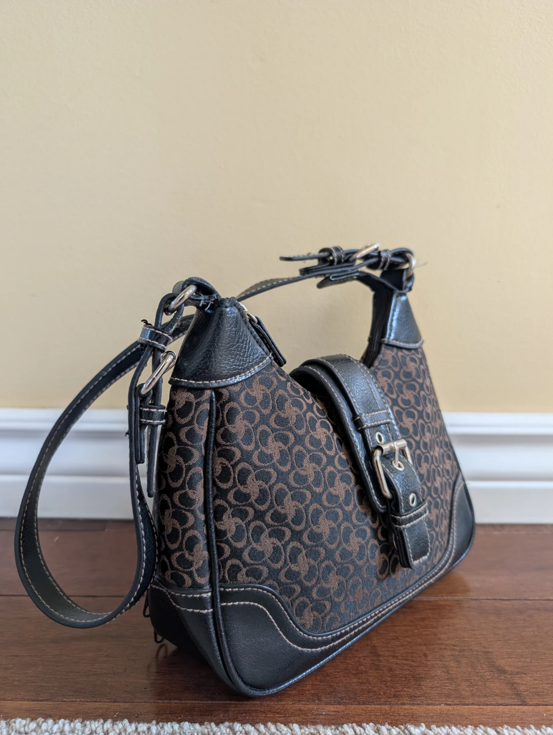 Y2K BUCKLE DETAIL VINTAGE SHOULDER BAG - photo 2
