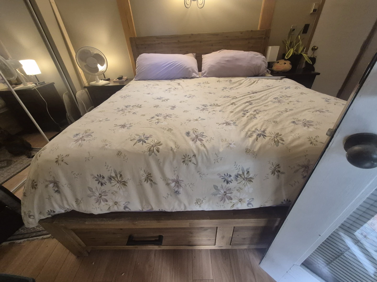 Wooden King Storage Bed Frame
