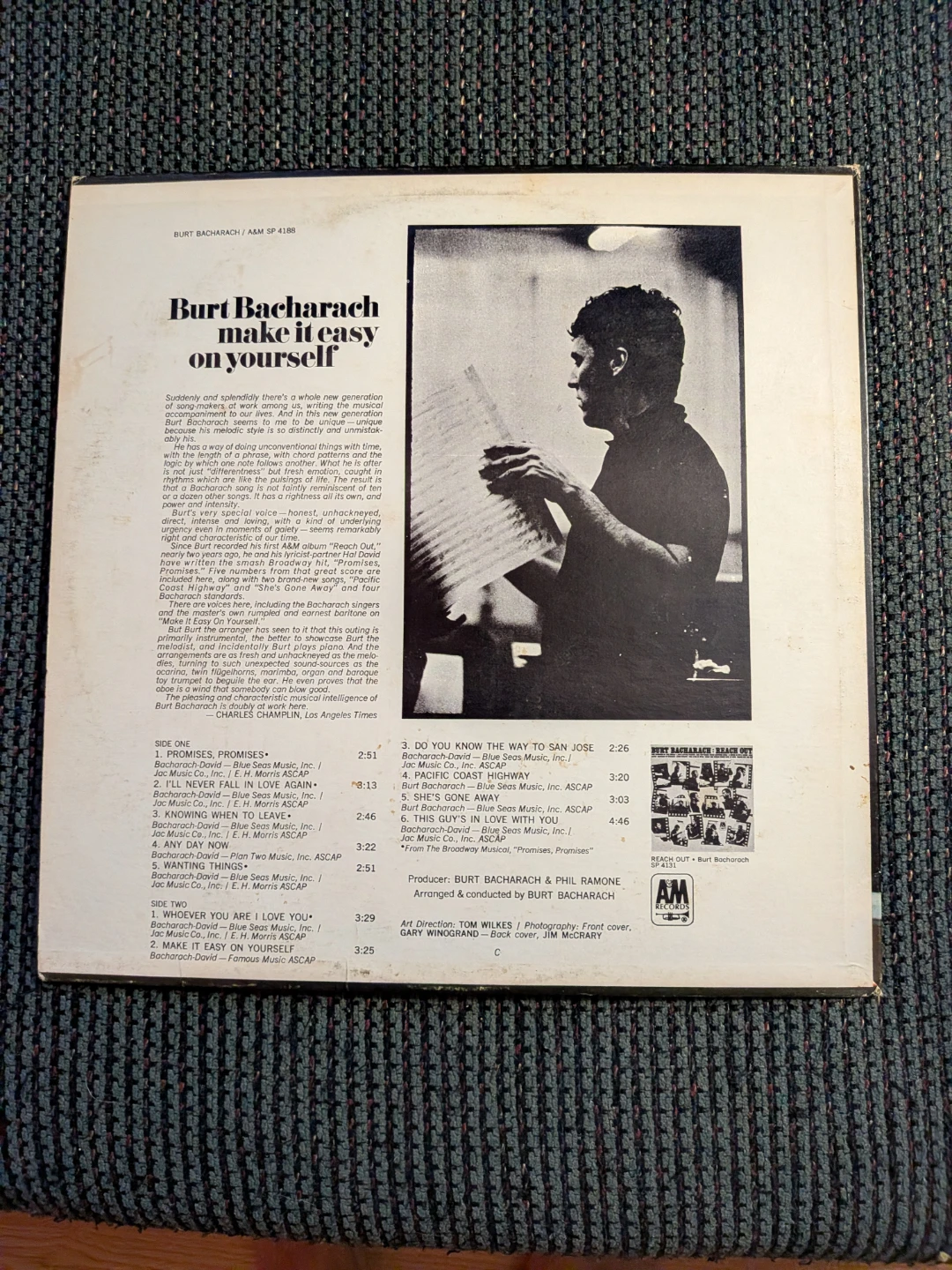 Burt Bacharach – Make It Easy on Yourself Vinyl LP - photo 2