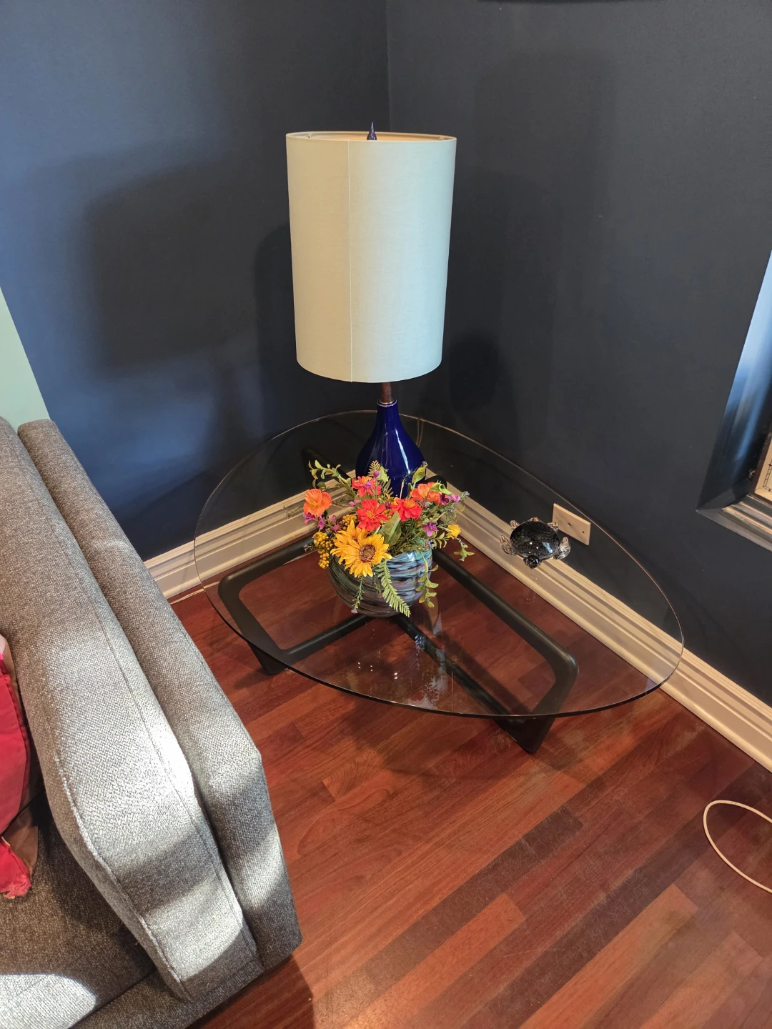 Glass coffee table